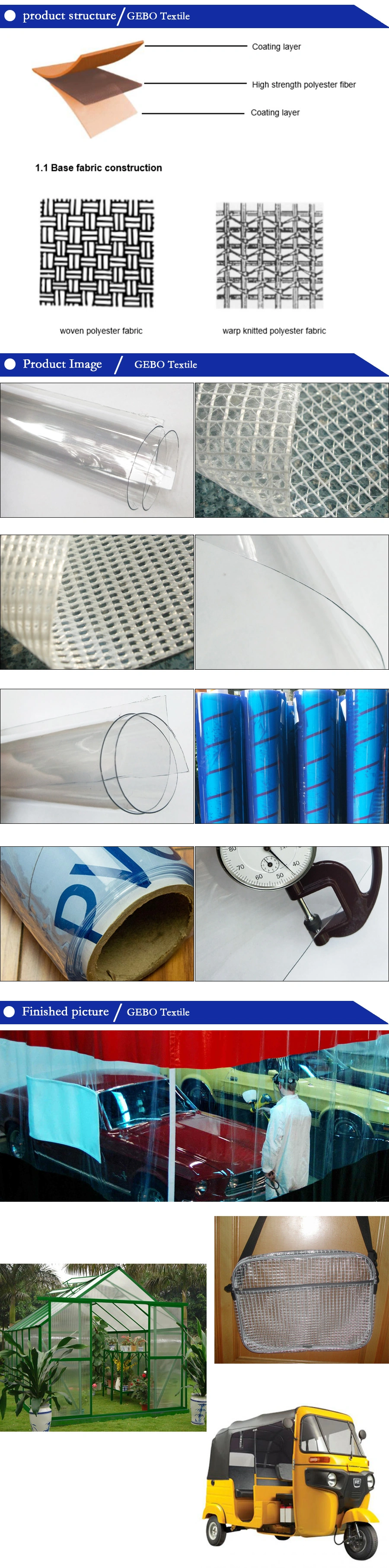 Light Weight Crystal Clear Transparent PVC Tarpaulin Waterproof Canvas Polyester Fabric Tarps