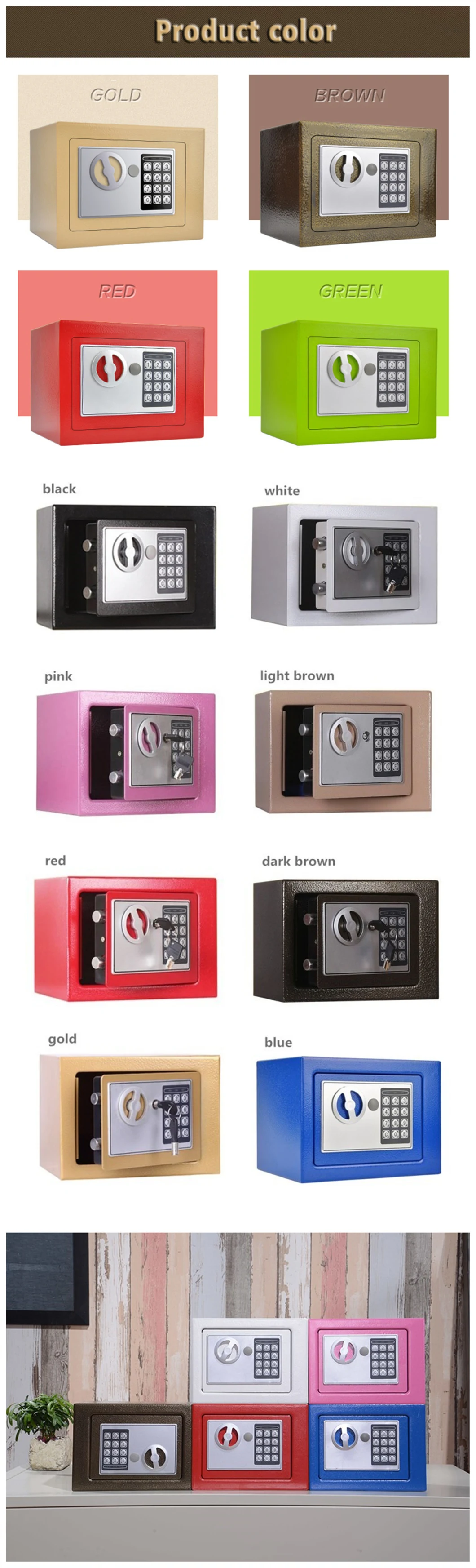 Hotel Electronic Digital Lock Money Home Safe Furniture Safe Box