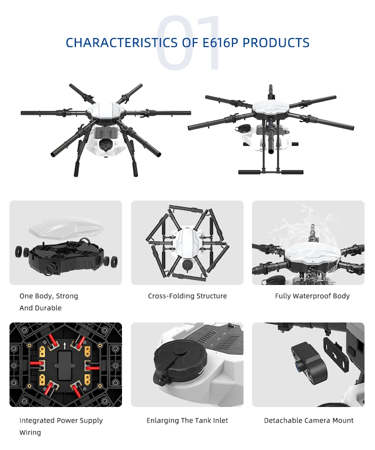 E616 Six Axis Farm Spraying Agriculture Helicopter Sprayer