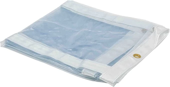 Heavy-Duty Waterproof Clear PVC Tarp Industrial &amp; Commercial Use - 8 by 12 Feet