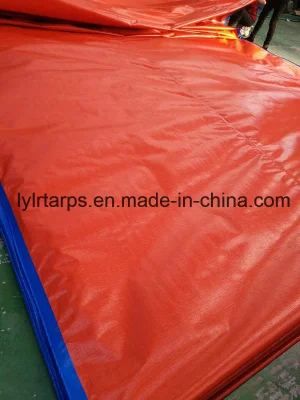 High Quality Finished Blue Orange PE Tarpaulin Sheet, Poly Tarp Cover